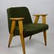 366 olive boucle armchair, 1970s