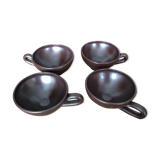 4 sandstone cups