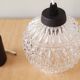 1950s molded glass pendant lamp