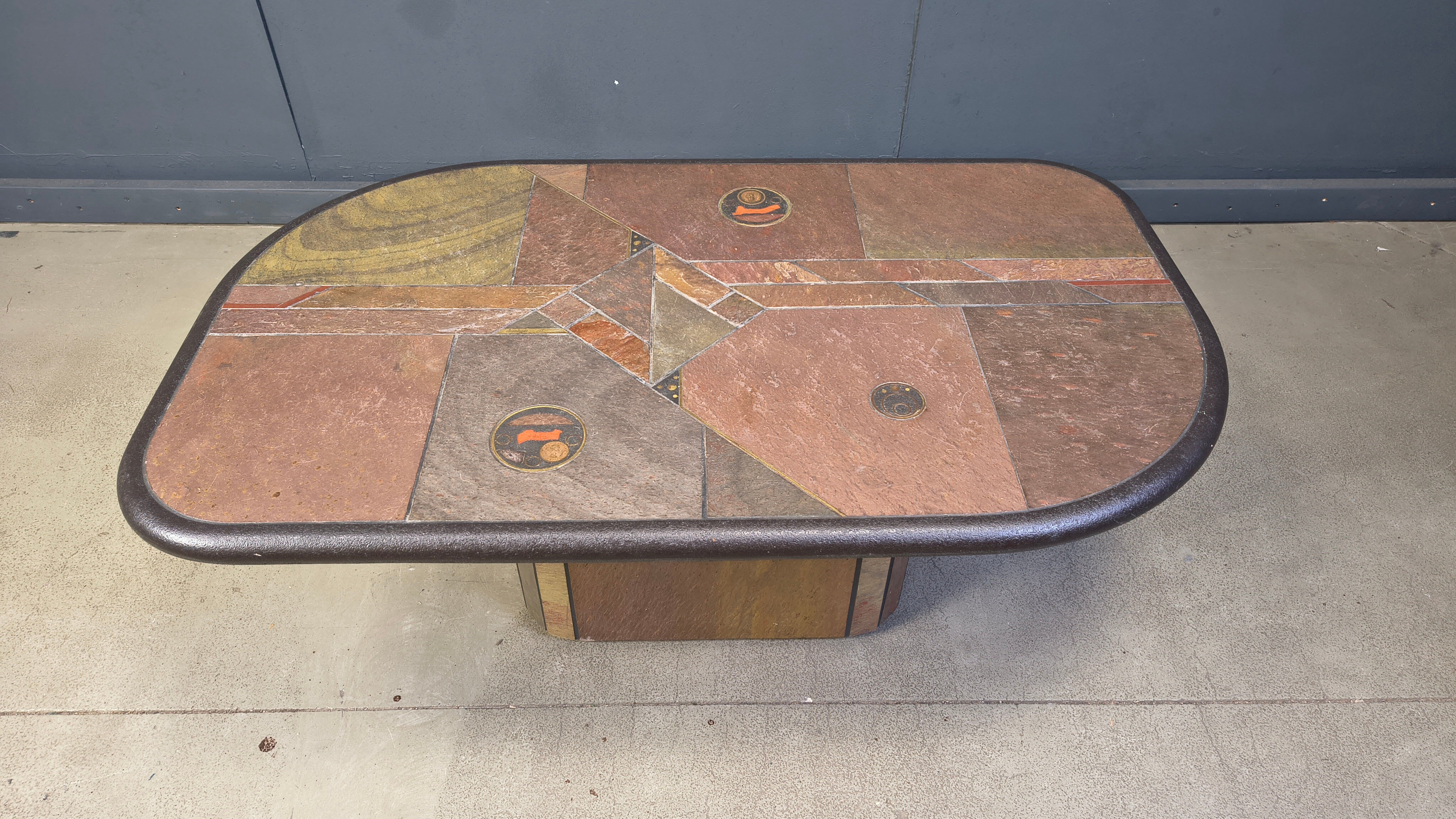 Vintage Paul Kingma style coffee table, 1980s