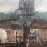 Alexandre Blachard, A view of Dieppe, France, oil on canvas