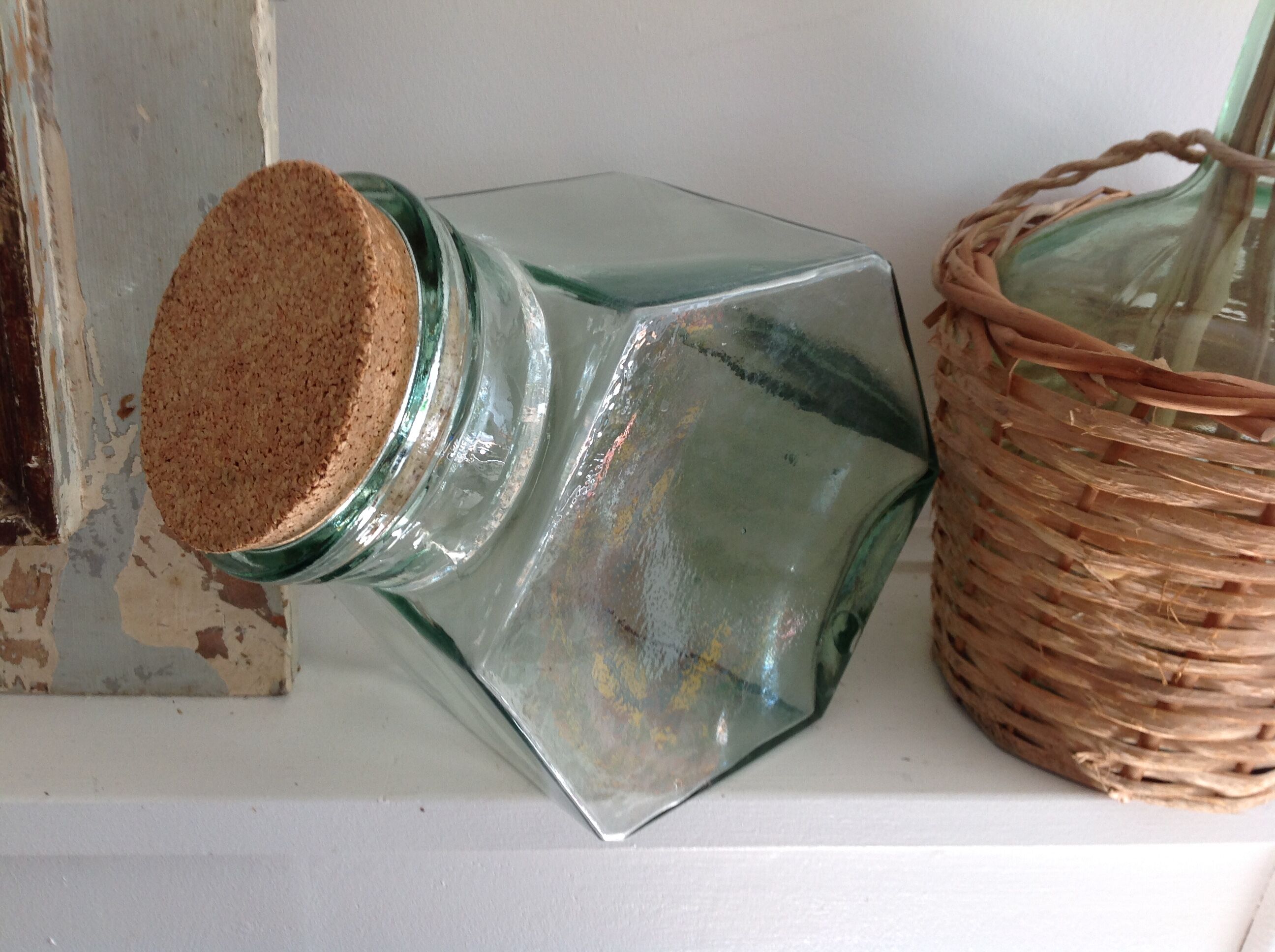 Thick glass jar