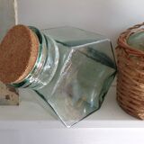 Thick glass jar