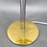 1970s Space Age Table Lamp Brass Glass Kamenický Šenov