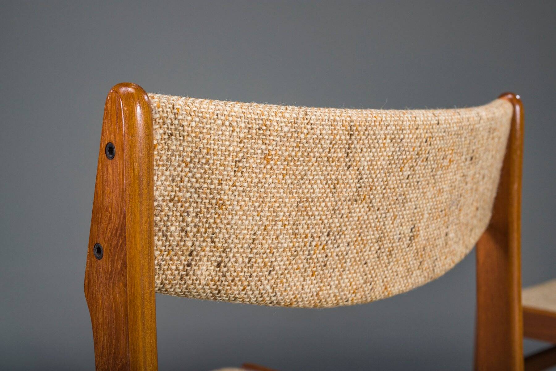 Teak dining chairs attributed to Erik Buch for Anderstrup Stolefabrik, Denmark, 1970s, set of 3