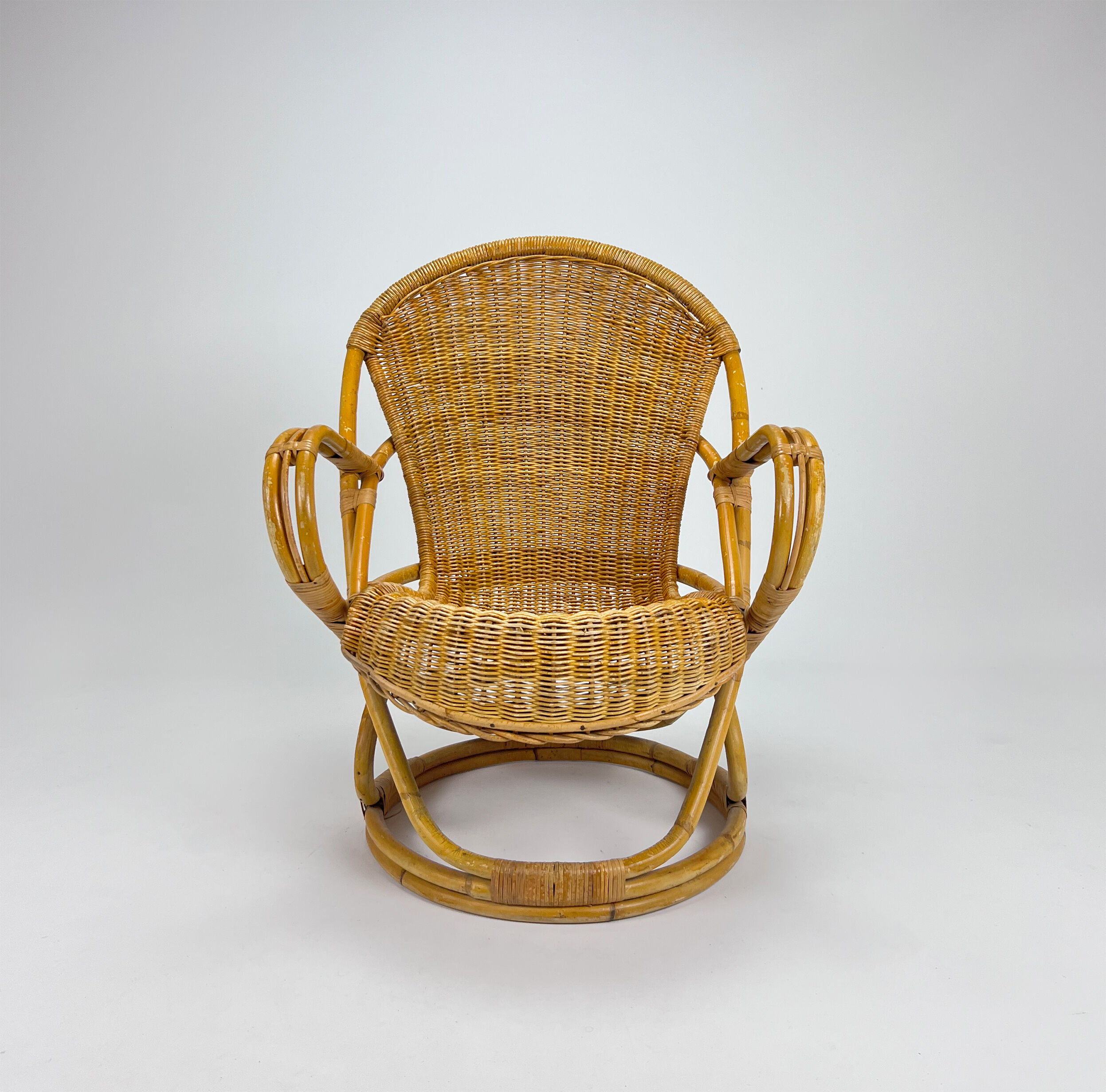 Vintage rattan armchair, 1960s