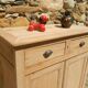 Superb antique Parisian sideboard in solid ash, industrial furniture style.