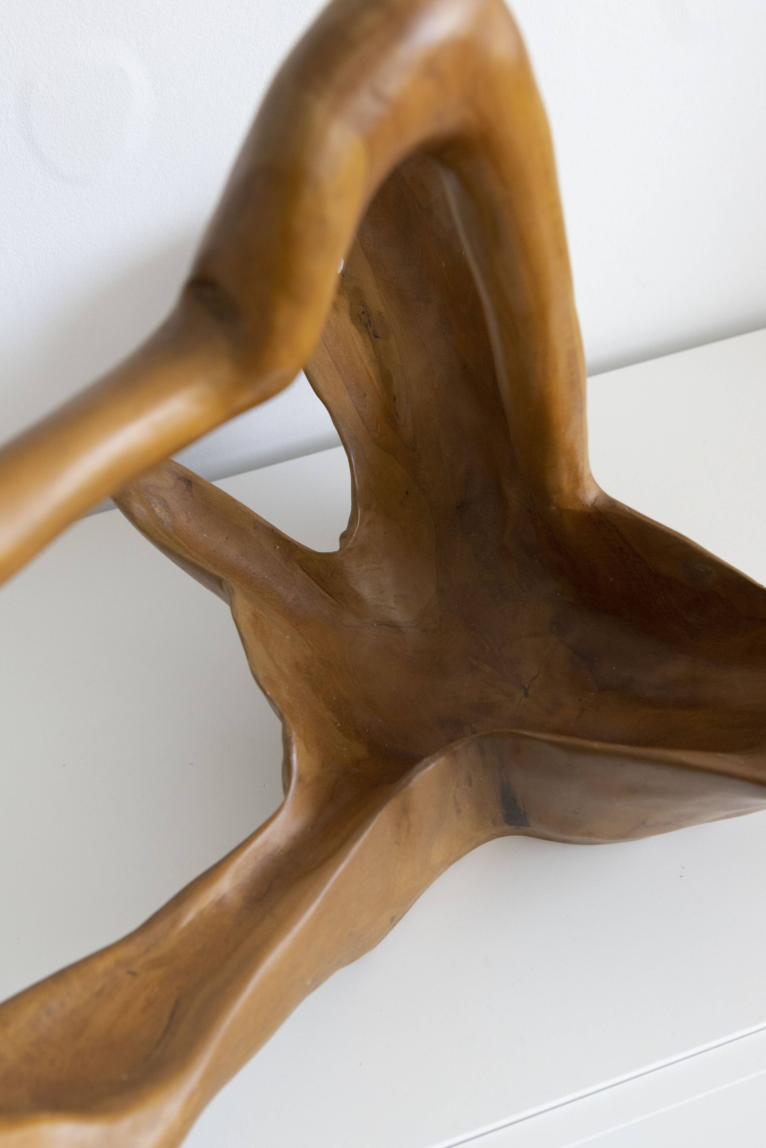 Brutalist fruit cup olive wood