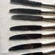 Art Deco silver metal knives