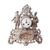 Chimney pendulum, clock, patinated