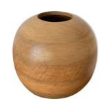 Brutalist wooden vase