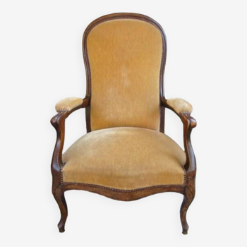 Old walnut Voltaire armchair