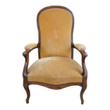Old walnut Voltaire armchair