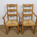 Pair of ardèchois armchairs