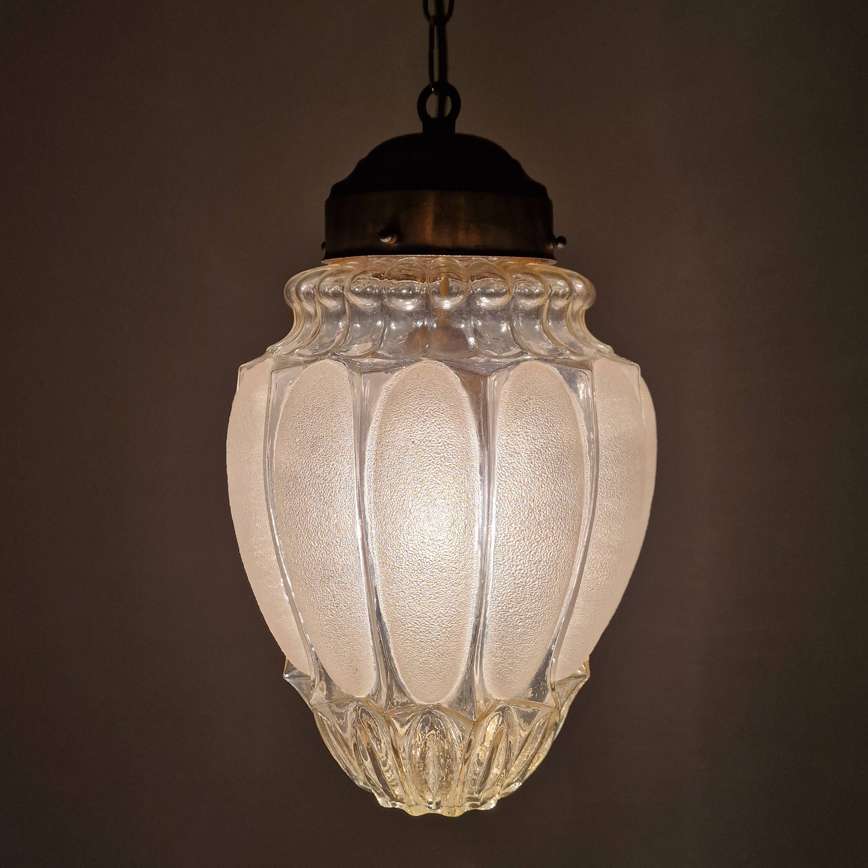 Italian Mazzega Murano Glass Pendant Lamp, 1970s