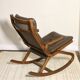 1960s Norwegian design rocking chair in teak, reference PAOLO.