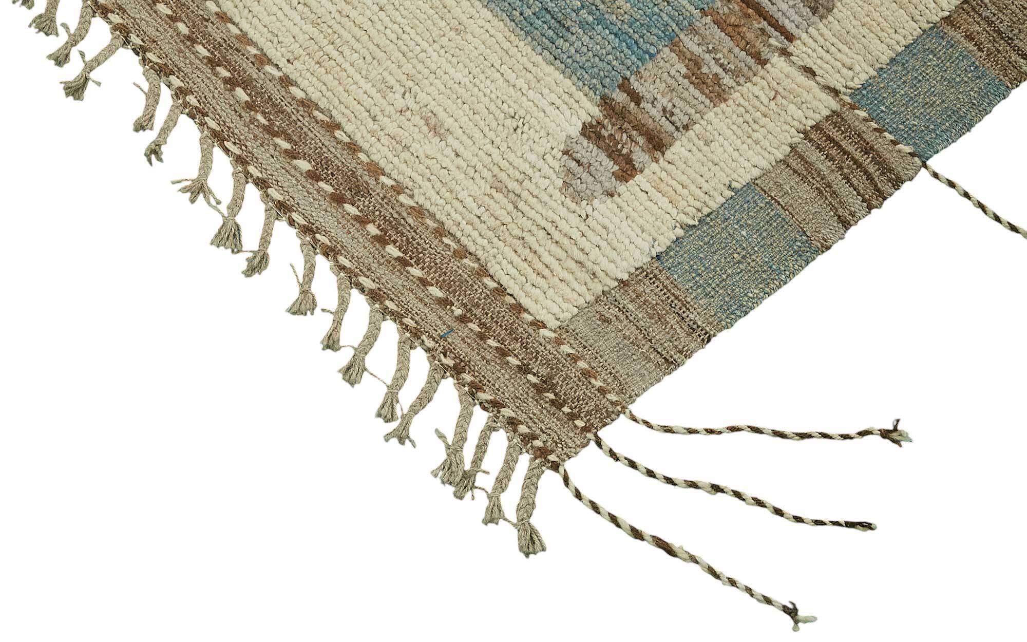 Hand-Knotted Tribal Unique 260 cm x 307 cm Beige Wool Carpet