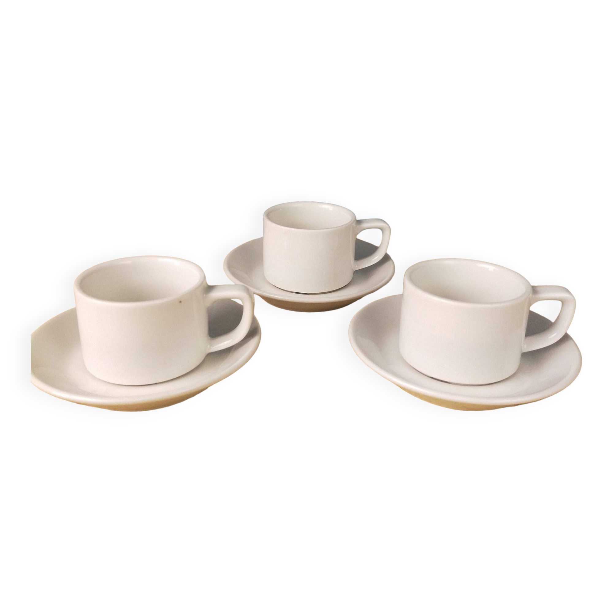 3 sets of Schonwald porcelain coffee cups and saucers