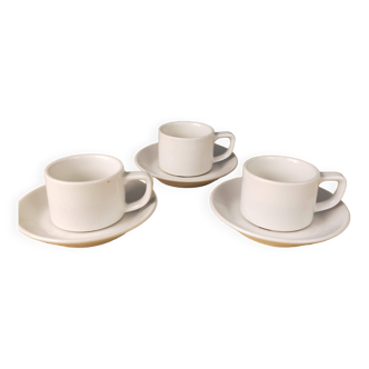 3 sets de tasses à café et soucoupes en porcelaine de Schonwald