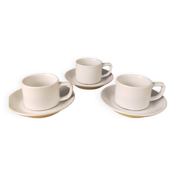 3 sets de tasses à café et soucoupes en porcelaine de Schonwald