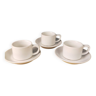 3 sets of Schonwald porcelain coffee cups and saucers