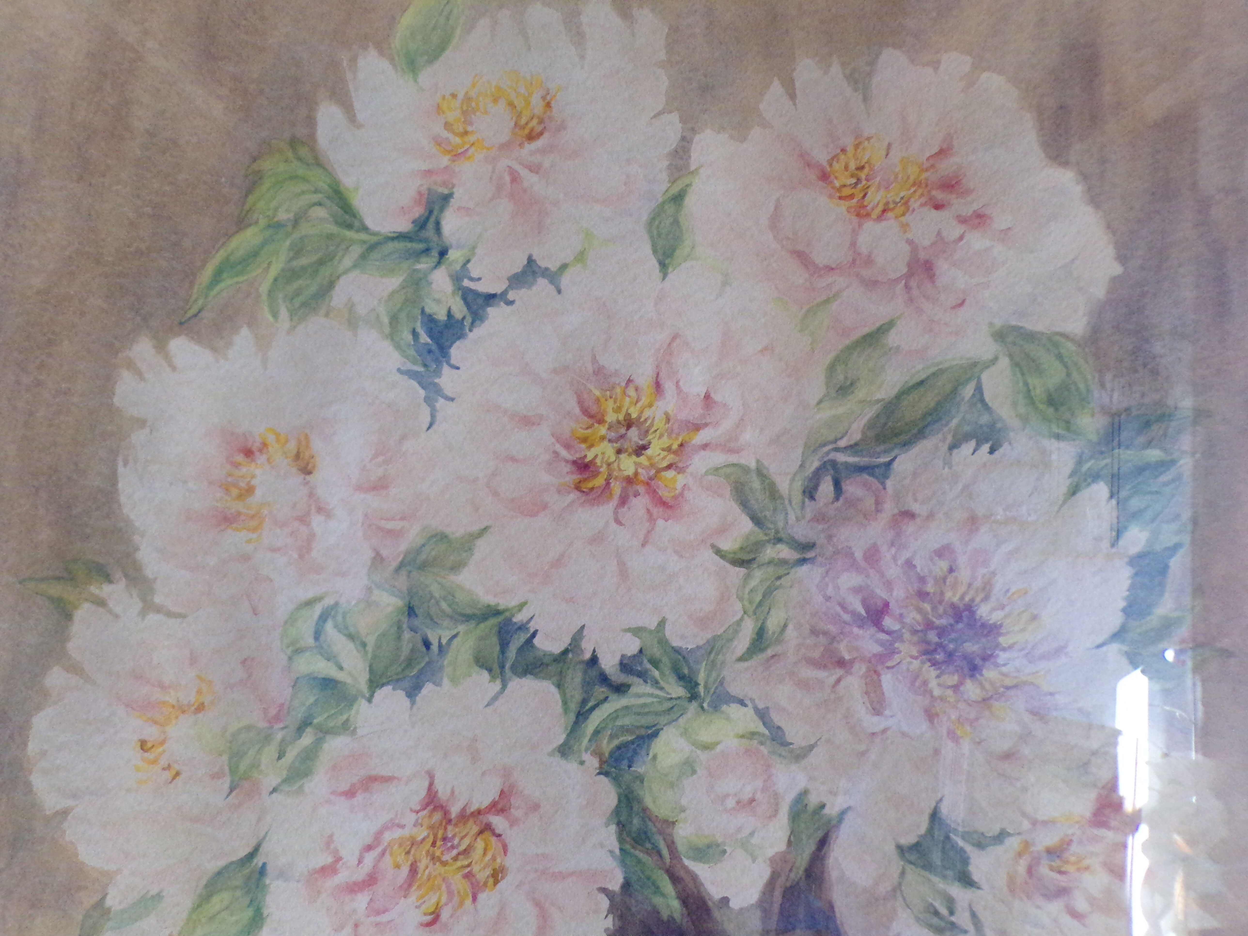 Aquarelle nature morte bouquet de fleurs