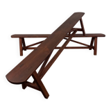 Pair of rustic benches 220 cm