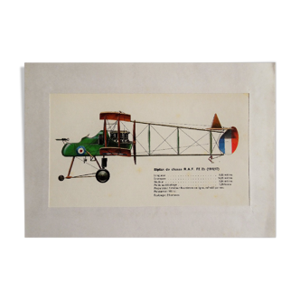 Affiche biplan de  R.A.F. (1917/18)