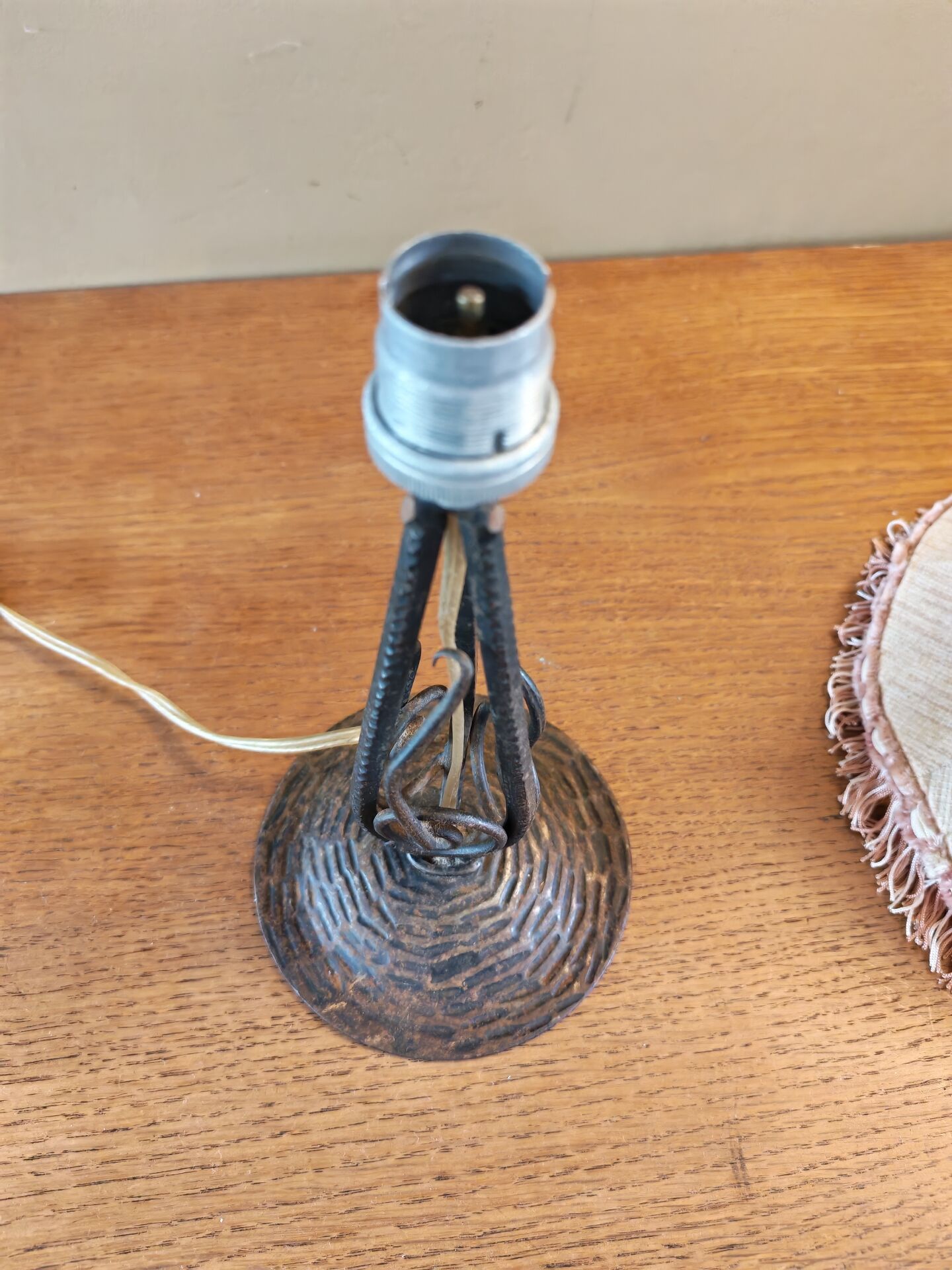 Lampe art nouveau fer forgé