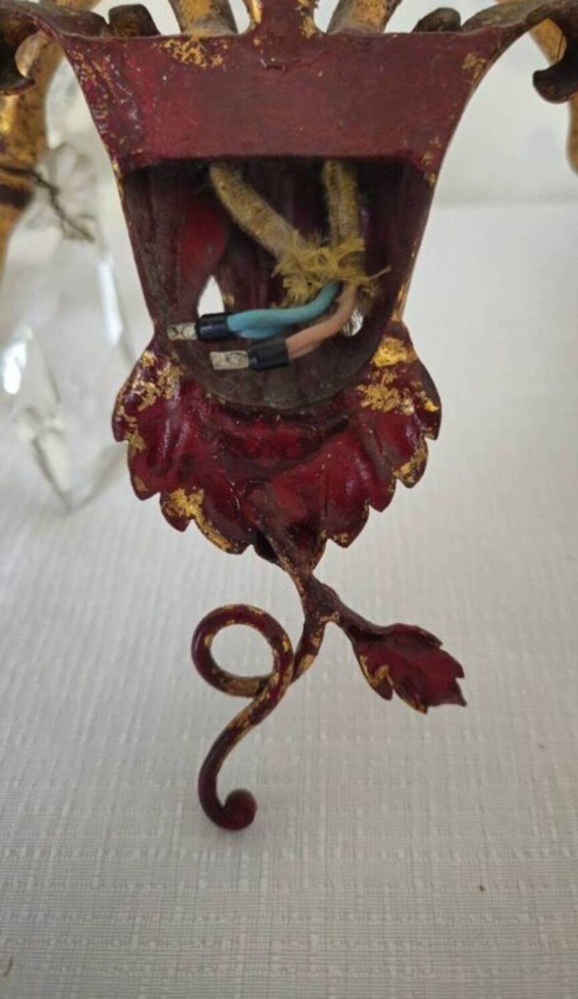 Wall sconce with pendants in Louis XV style