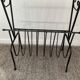 Vintage magazine holder with side table from the 60s and 70s