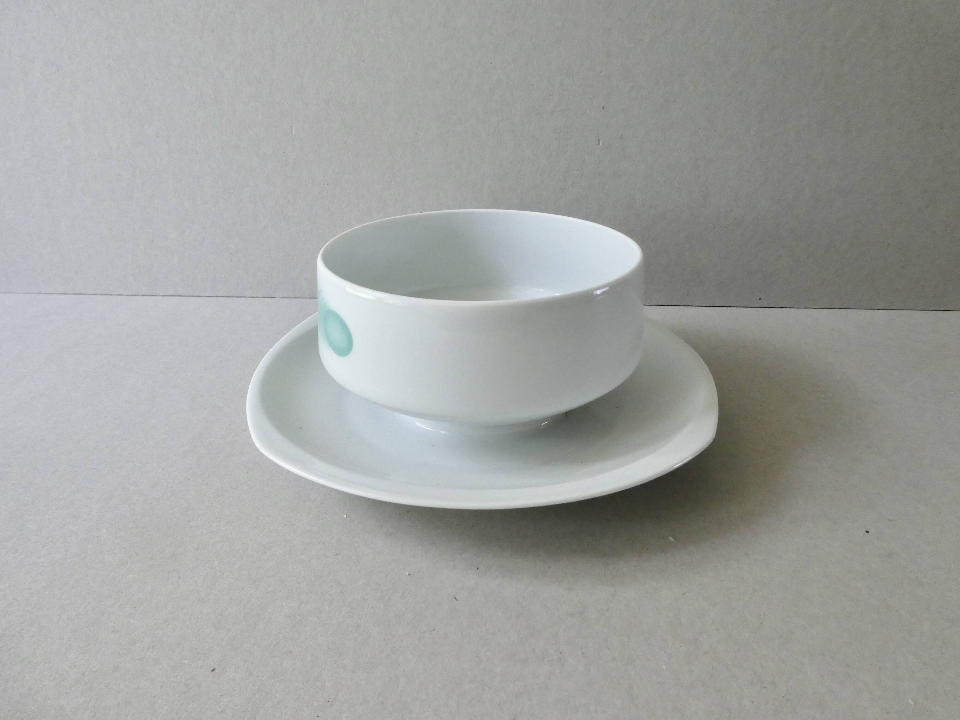 Limoges porcelain gravy boat, L Bernardaud, Oberon, 1970s