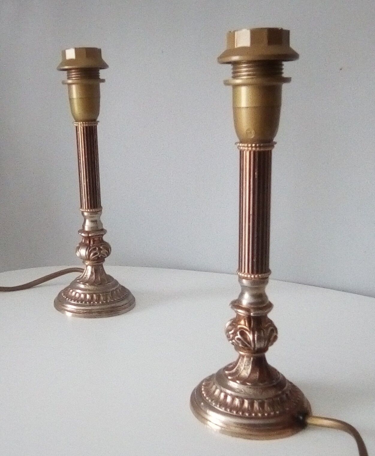 Pair of vintage brass lamps 60/70
