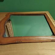 Vintage leather mirror
