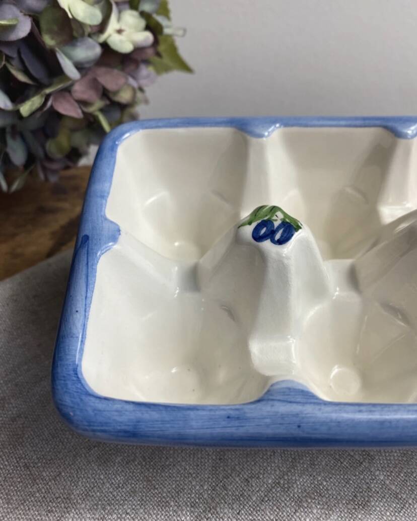 Ceramic egg dish Vallauris