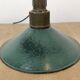 Industrial Green Enamel Military Pendant Lamp with Cast Aluminium Top, 1960