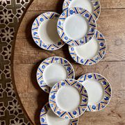 Set of 8 antique flat plates - Canada from Moulin des Loups