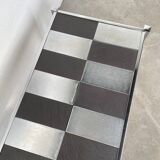 70s chrome and slate coffee table