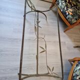 Table basse art déco en bronze et verre