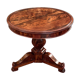 Gueridon in mahogany flame of the 19th century restoration