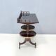 Walnut Serving Cart or Console Table with Two Sliding Shelves, Italy