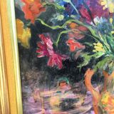 Painting on wood bouquet of flowers