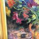 Peinture sur bois bouquet de fleurs