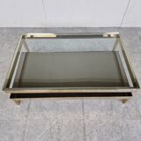 Vintage gold leaf coffee table by Belgochrom, 1970s