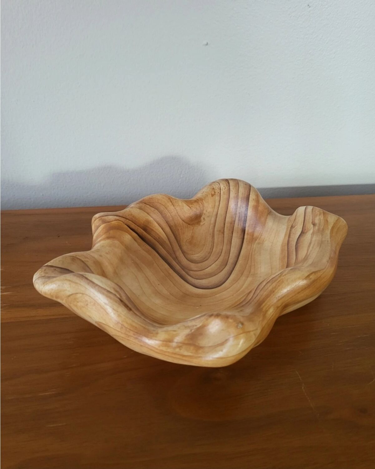 Ceramic pocket tray imitation wood Vallauris
