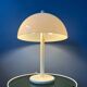 White Mid-Century Dijkstra mushroom table lamp