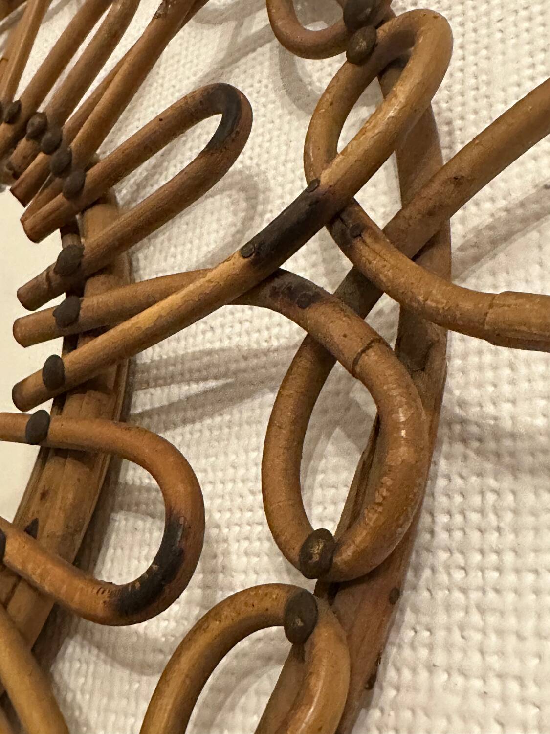 Vintage rattan mirror