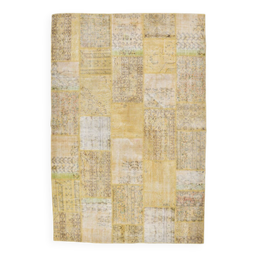 Yellow Mustard Large Vintage Rug, 204x306Cm