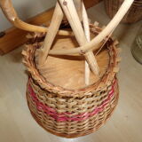 Rattan and wicker plant holders