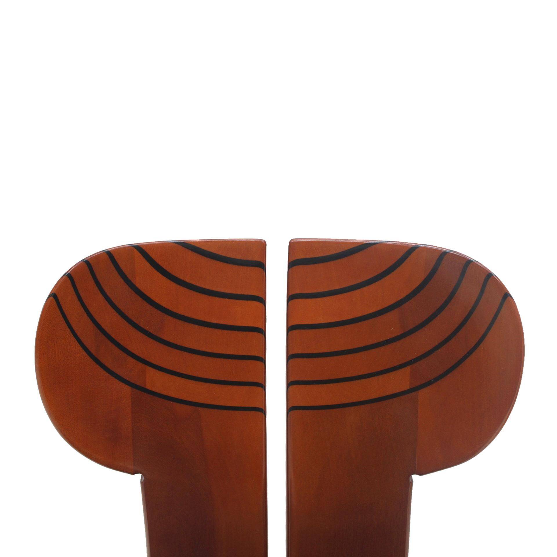 Original Africa Italian Dining Chairs Designed by Afra & Tobia Scarpa Maxalto